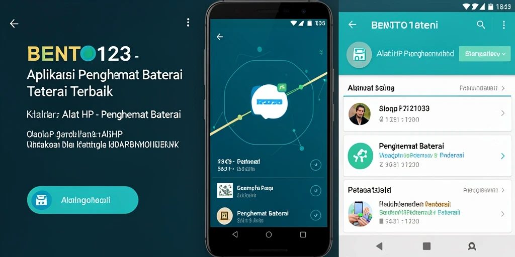 Screenshot antarmuka BENTO123 menunjukkan fitur Penghemat Baterai yang inovatif.