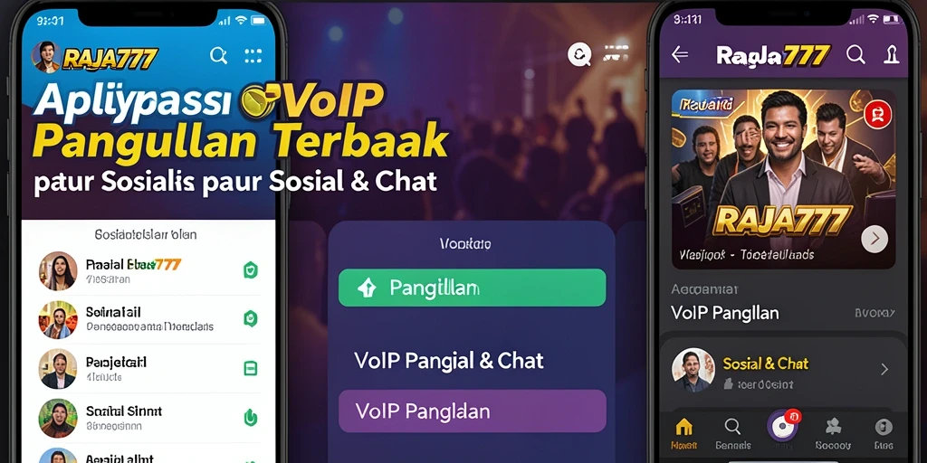 Tampilan antarmuka RAJA777 saat melakukan VoIP Panggilan.