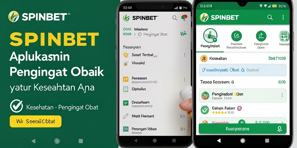 Antarmuka SPINBET memudahkan pengguna mengatur pengingat obat.
