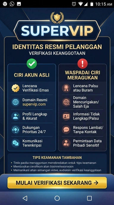 Tampilan kanal resmi supervip